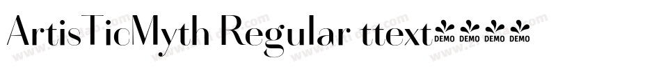 ArtisTicMyth Regular ttext字体转换